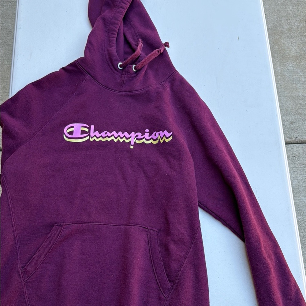 Champion Maroon Hoodie with Drawstring